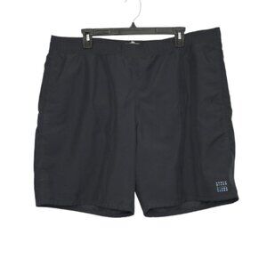 Merrell Black 8" Mesh-Lined Drawstring Swim Trunks w/ Pockets - 38/Large